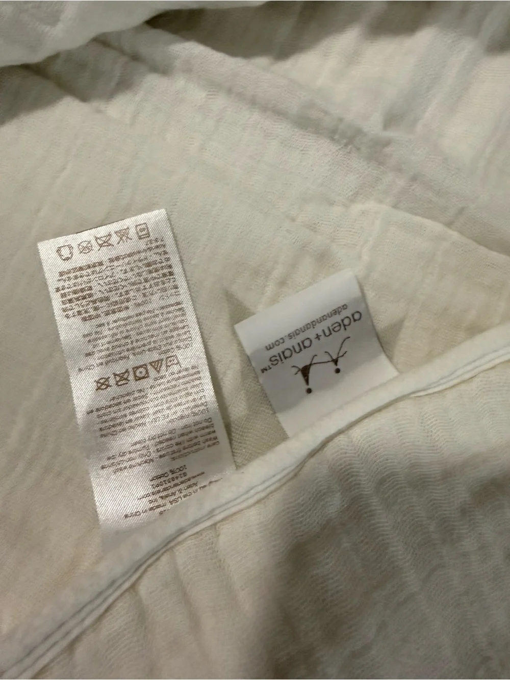 Aden and Anais Dream on Me Neutral Star Muslin Swaddle Blanket